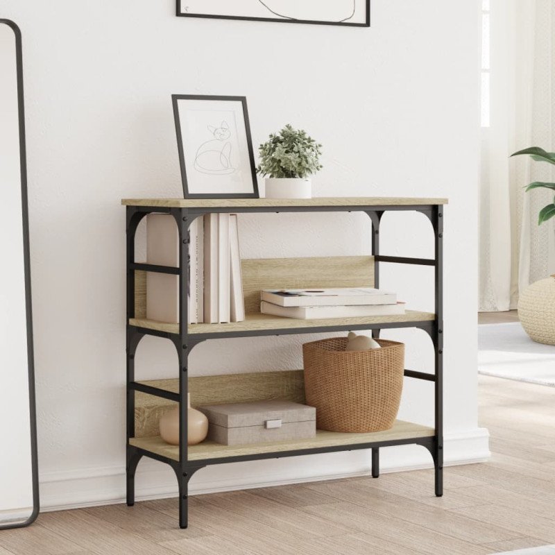 vidaXL Konzolový stolík dub sonoma 75x32x75 cm kompozitné drevo