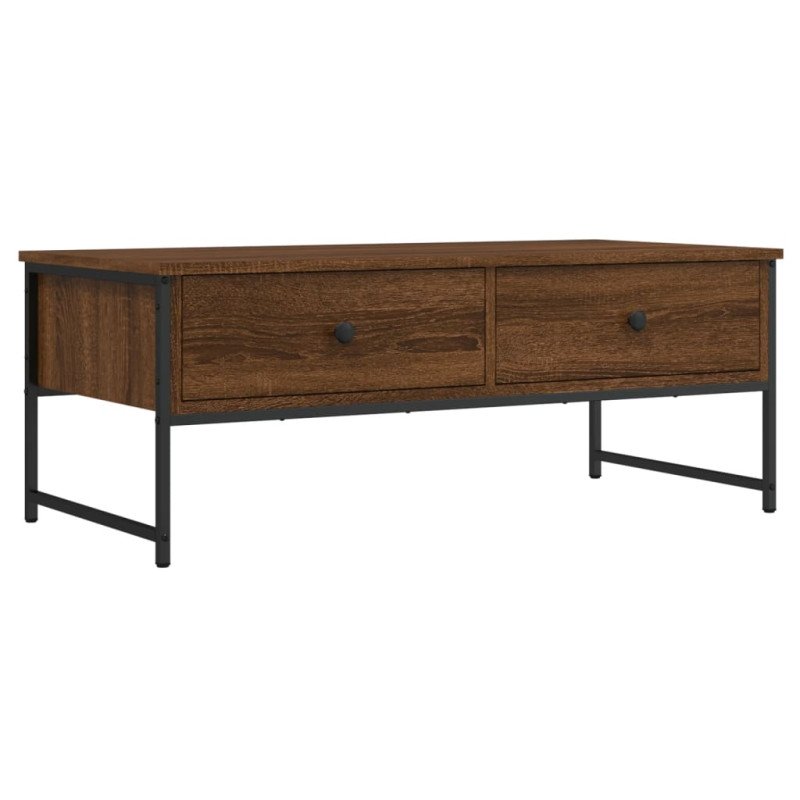 vidaXL Konferenčný stolík hnedý dub 101x49x39,5 cm kompozitné drevo