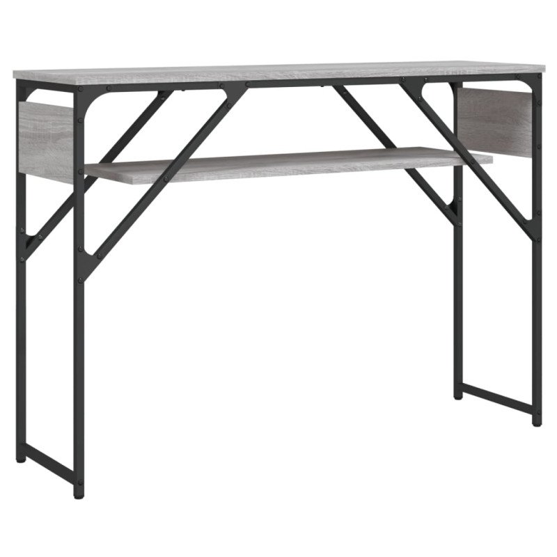 vidaXL Konzolový stolík s policou sivý sonoma 105x30x75 cm komp. drevo