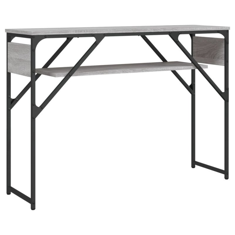vidaXL Konzolový stolík s policou sivý sonoma 105x30x75 cm komp. drevo