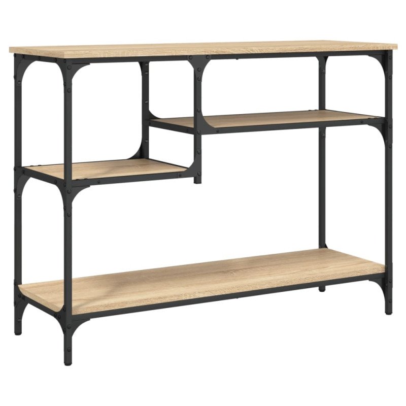 vidaXL Konzolový stolík s policami dub sonoma 100x35x75 cm