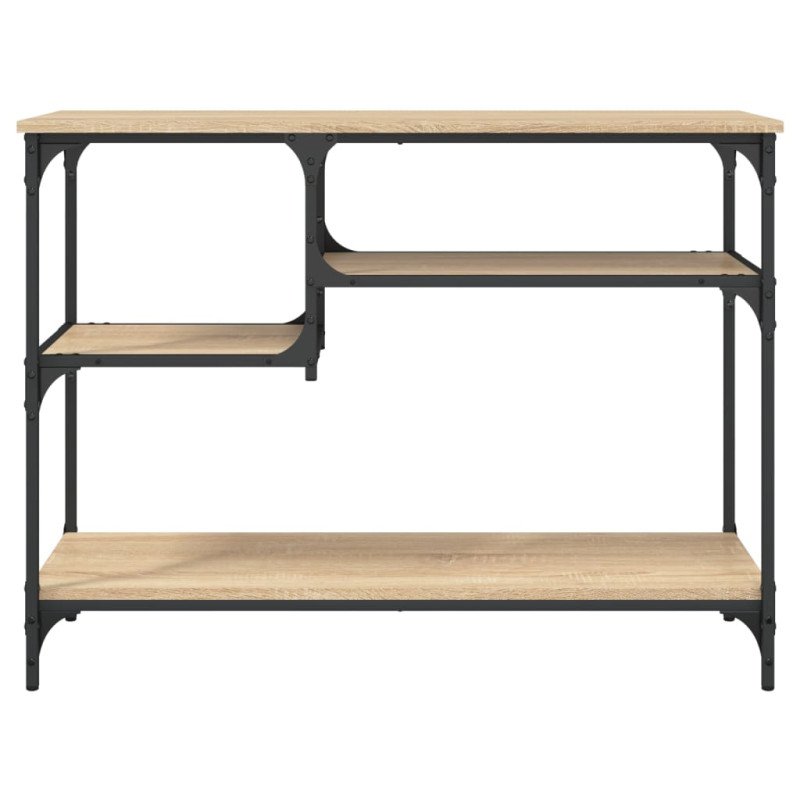 vidaXL Konzolový stolík s policami dub sonoma 100x35x75 cm