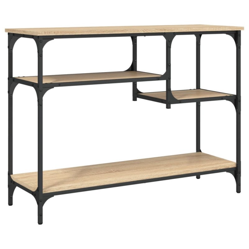 vidaXL Konzolový stolík s policami dub sonoma 100x35x75 cm