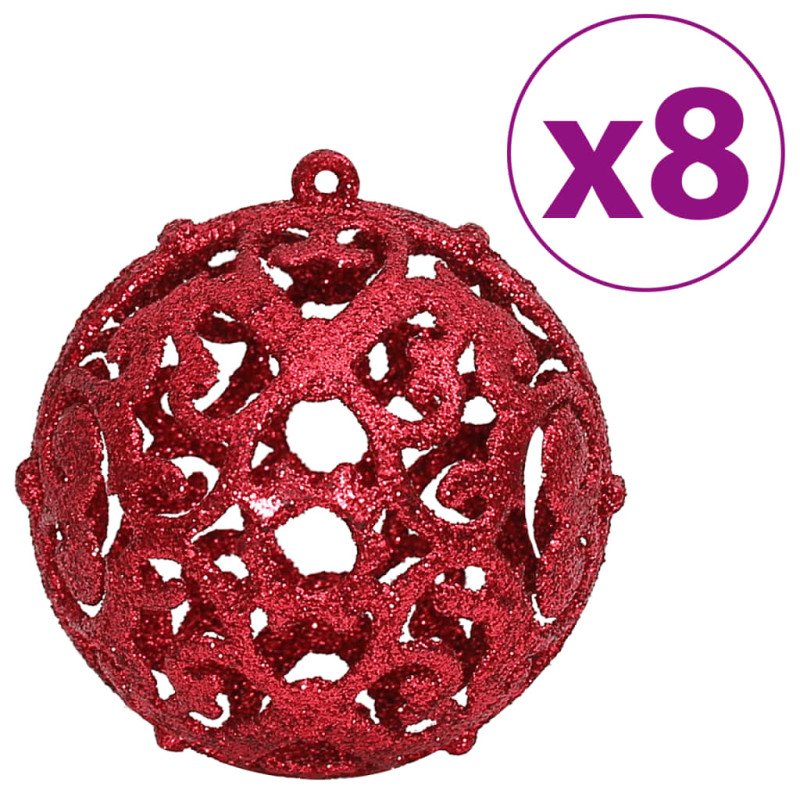 vidaXL Vianočné ozdoby 100 ks vínové 3 / 4 / 6 cm