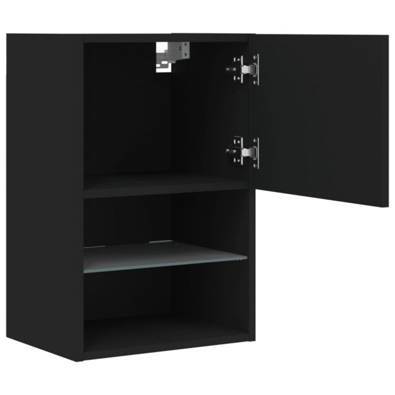 vidaXL TV skrinky s LED svetlami 2 ks čierne 40,5x30x60 cm