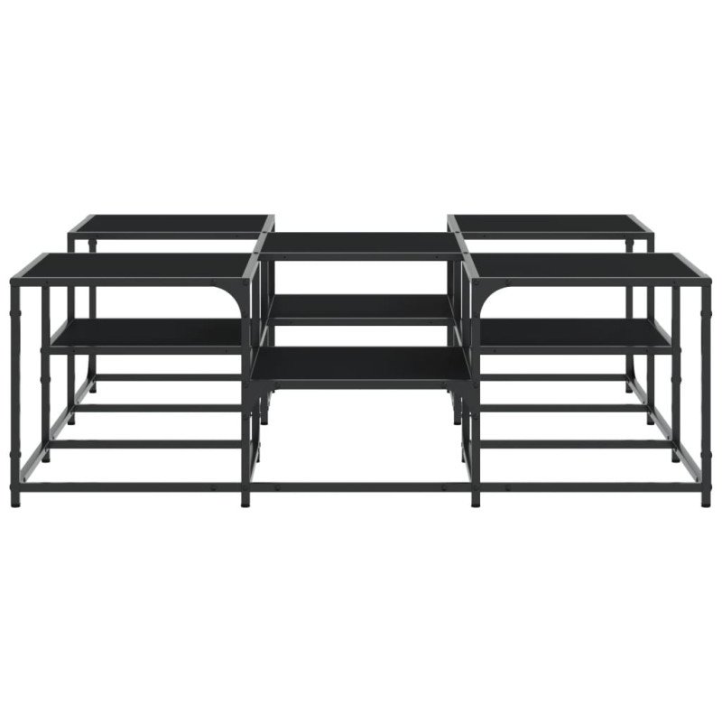 vidaXL Konferenčný stolík čierny 121x121x40 cm kompozitné drevo