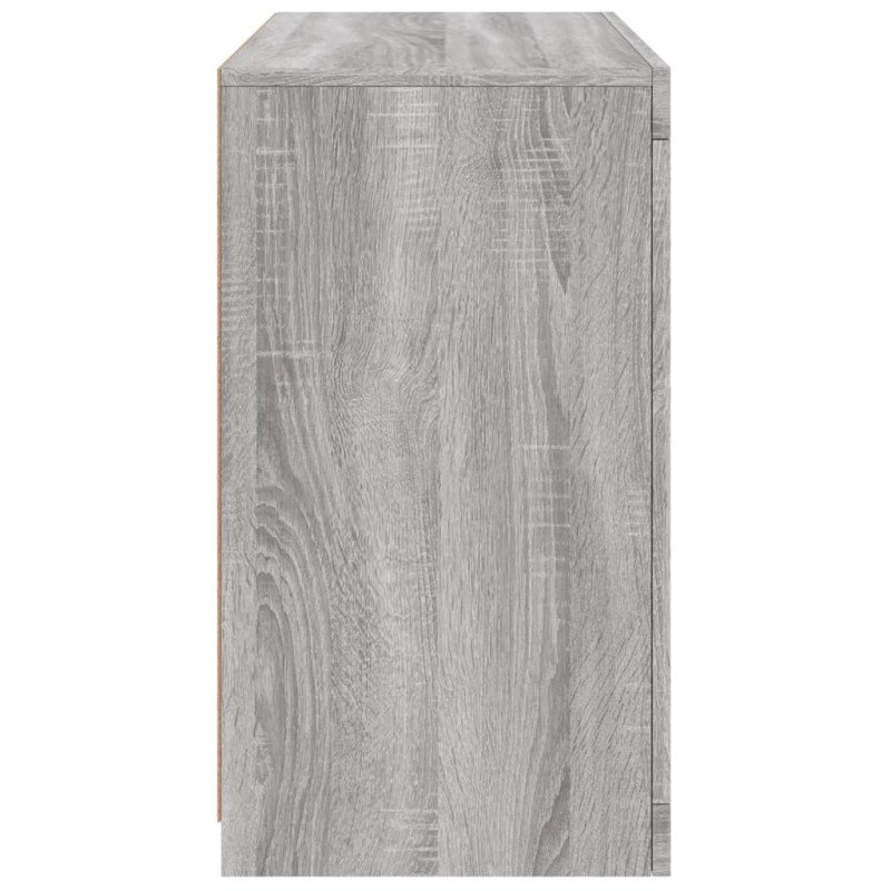 vidaXL Komoda s LED svetlami sivá sonoma 60,5x37x67 cm