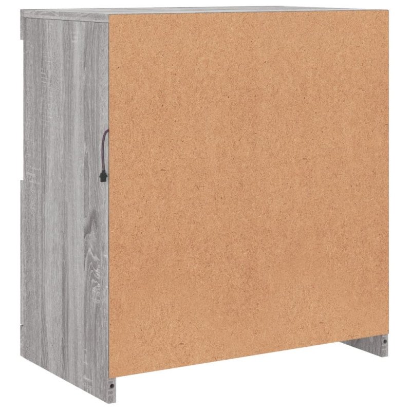 vidaXL Komoda s LED svetlami sivá sonoma 60,5x37x67 cm