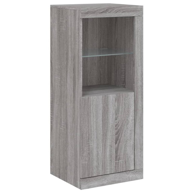 vidaXL Komoda s LED svetlami sivá sonoma 41x37x100 cm