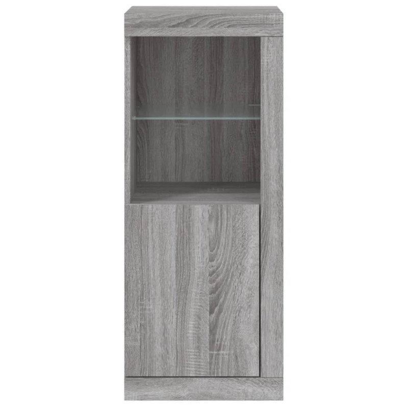 vidaXL Komoda s LED svetlami sivá sonoma 41x37x100 cm