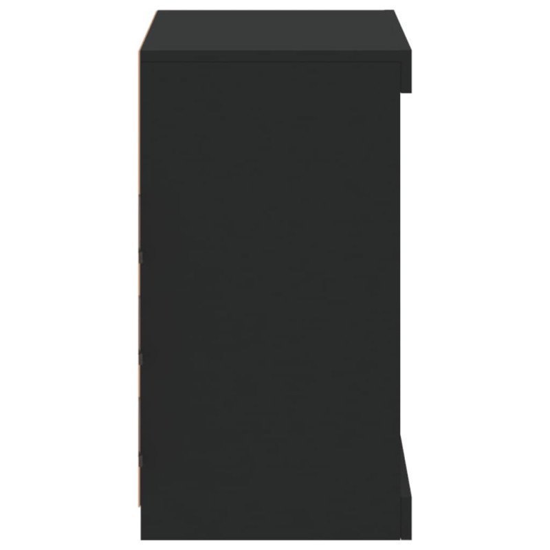 vidaXL Komoda s LED svetlami čierna 60,5x37x67 cm