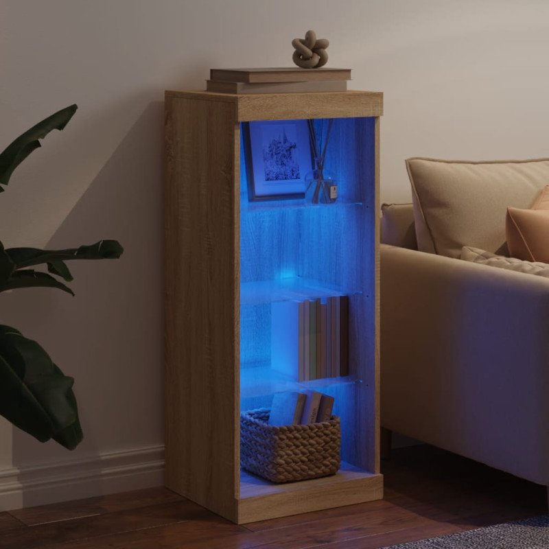 vidaXL Komoda s LED svetlami dub sonoma 41x37x100 cm