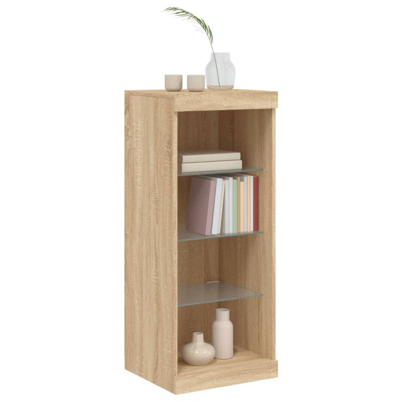 vidaXL Komoda s LED svetlami dub sonoma 41x37x100 cm
