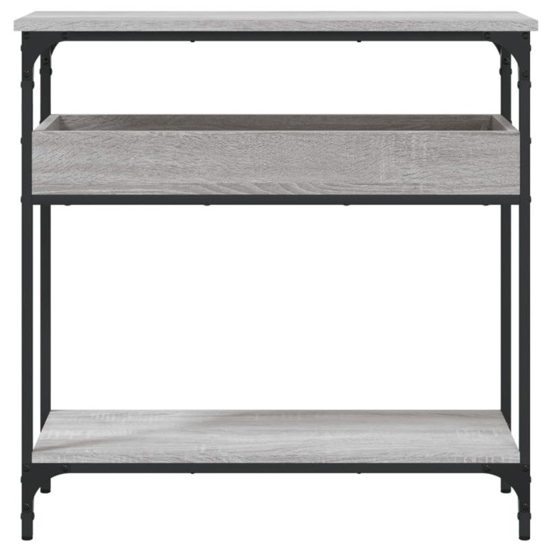 vidaXL Konzolový stolík s policou sivý sonoma 75x29x75 cm komp. drevo