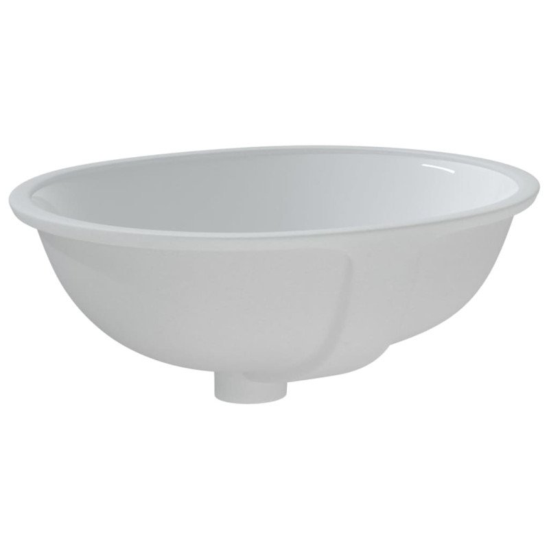 vidaXL Kúpeľňové umývadlo biele 47x39x21 cm oválne keramické