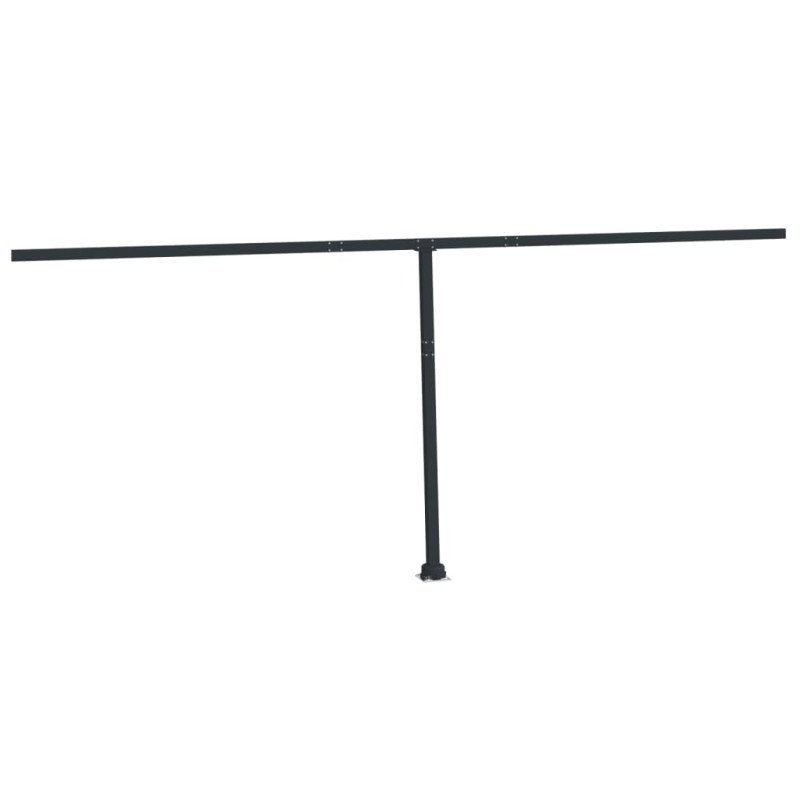 vidaXL Súprava markízových stĺpikov antracitová 600x245 cm železo 