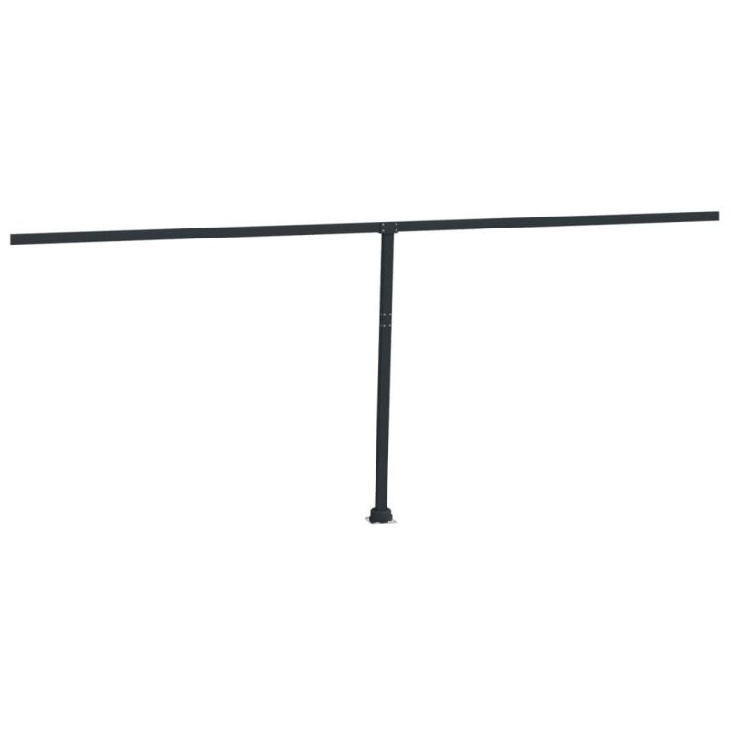 vidaXL Súprava markízových stĺpikov antracitová 600x245 cm železo 