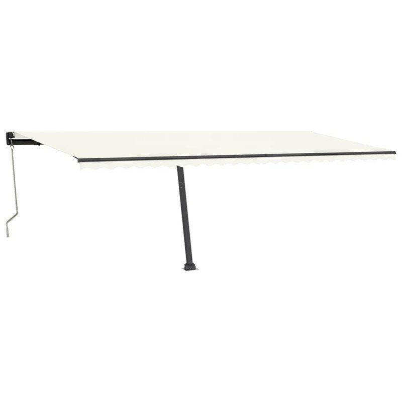 vidaXL Súprava markízových stĺpikov antracitová 600x245 cm železo 