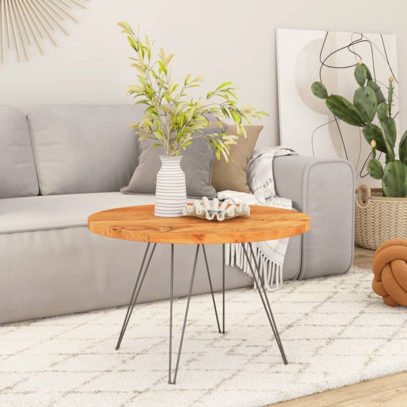 vidaXL Stolová doska Ø60x2,5 cm okrúhla akáciový masív