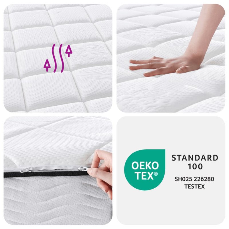 vidaXL Taštičkový pružinový matrac stredný plus 90x220 cm