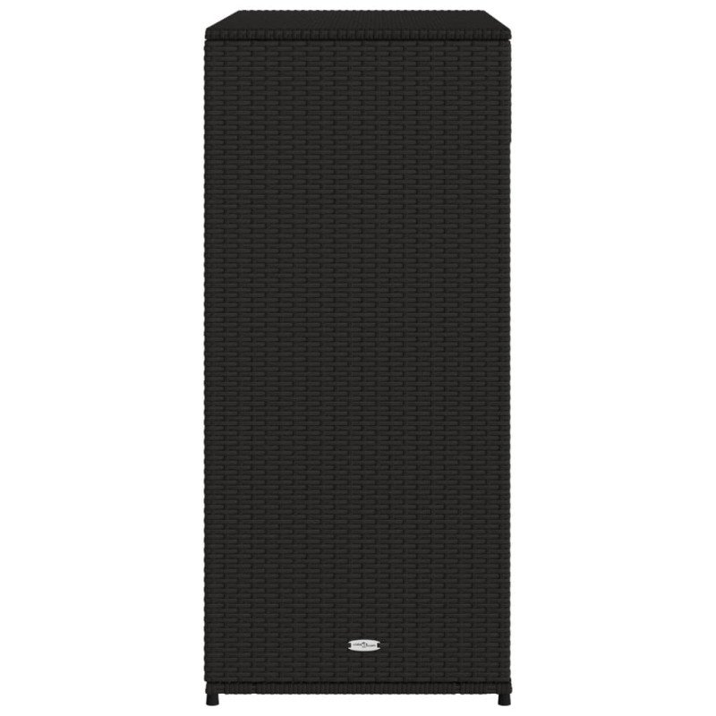 vidaXL Záhradná úložná skriňa čierna 105x55x113 cm polyratan