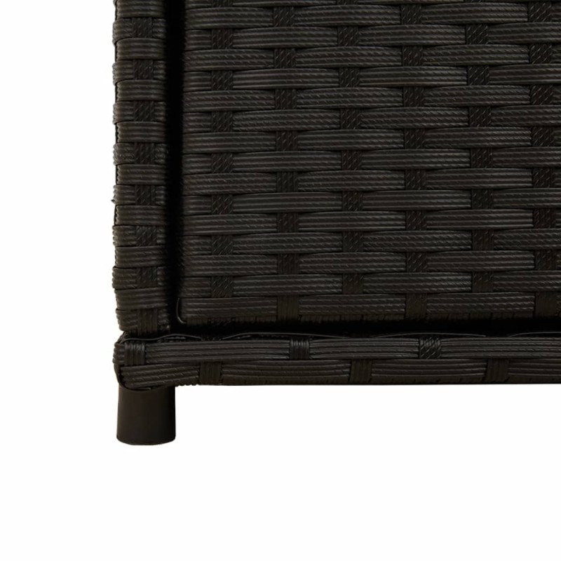 vidaXL Záhradná úložná skriňa čierna 105x55x113 cm polyratan