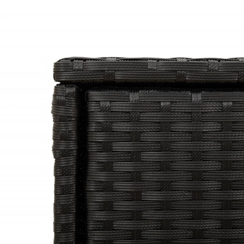 vidaXL Záhradná úložná skriňa čierna 105x55x113 cm polyratan