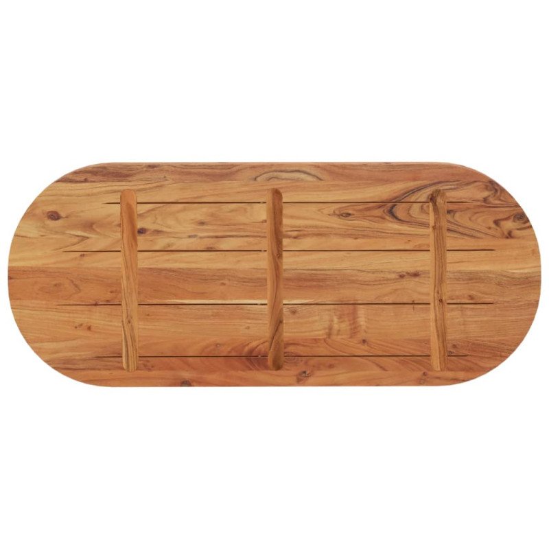 vidaXL Stolová doska 100x40x2,5 cm oválna masívna akácia