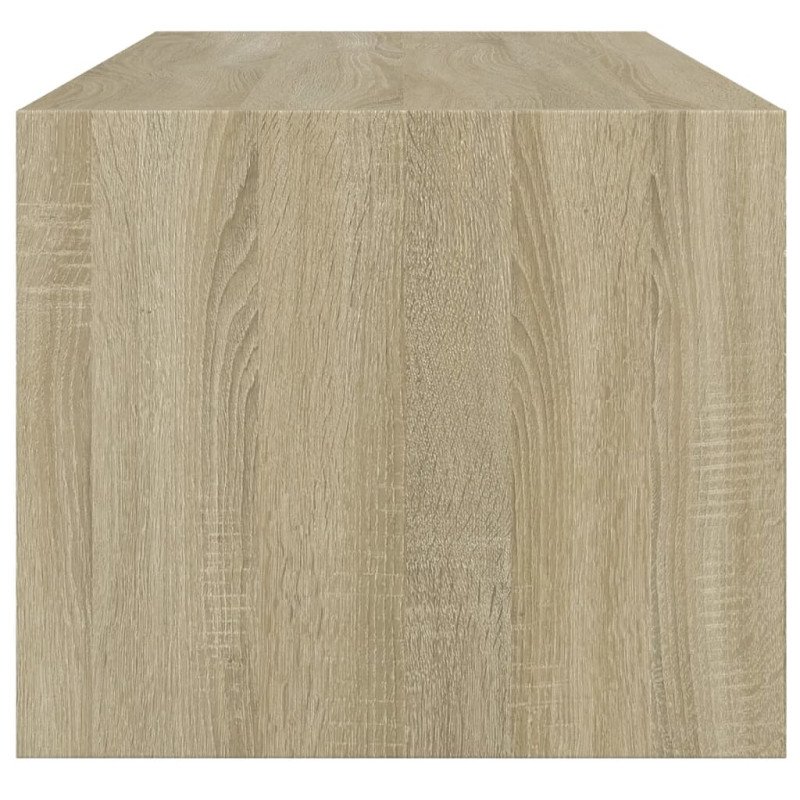 vidaXL Konferenčný stolík sklenené dvierka dub sonoma 102x50x42cm