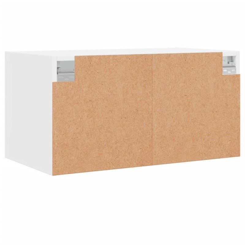 vidaXL Bočná skrinka so sklenenými dvierkami biela 68,5x37x35 cm