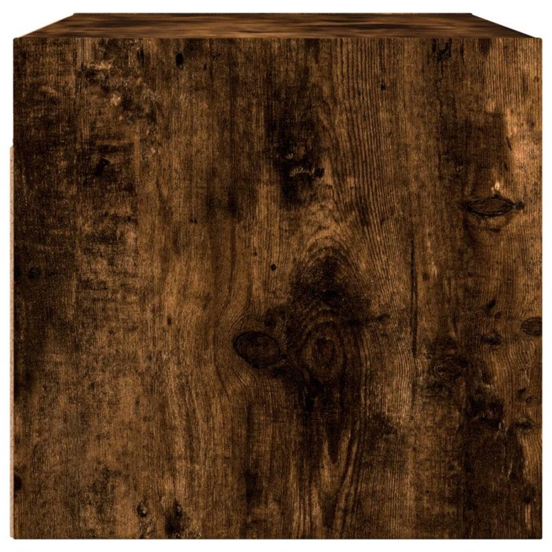 vidaXL Nástenné skrinky sklenené dvierka 2 ks dymový dub 68,5x37x35 cm