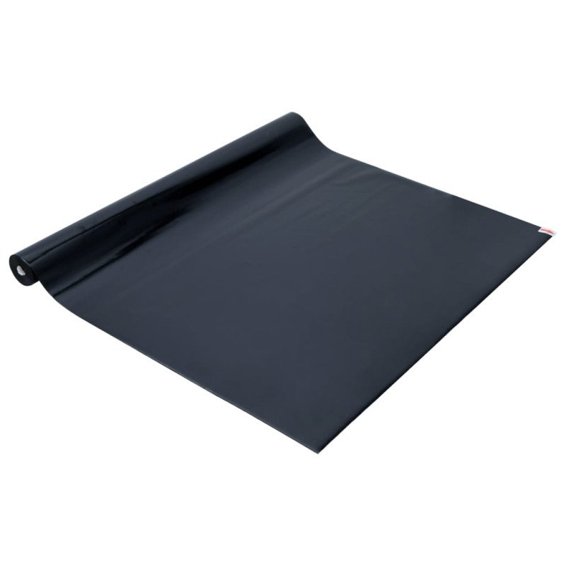vidaXL Okenná fólia statická matná čierna 90x2000 cm PVC