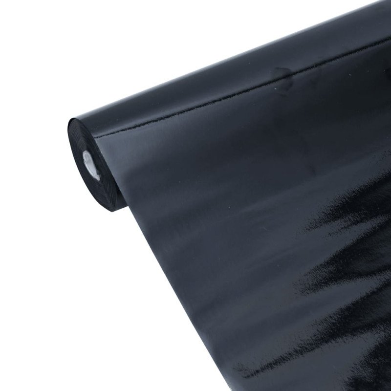 vidaXL Okenná fólia statická matná čierna 90x2000 cm PVC