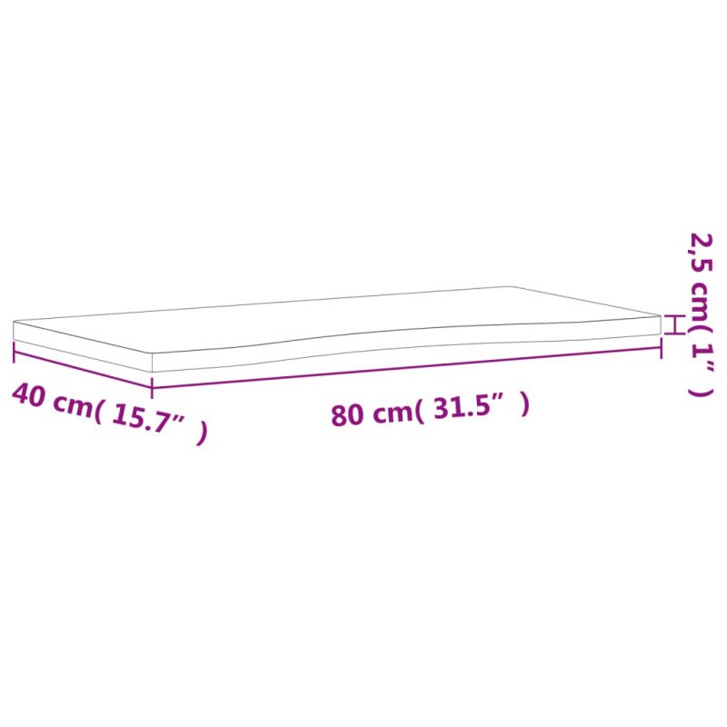 vidaXL Stolová doska 80x(36-40)x2,5 cm masívny buk