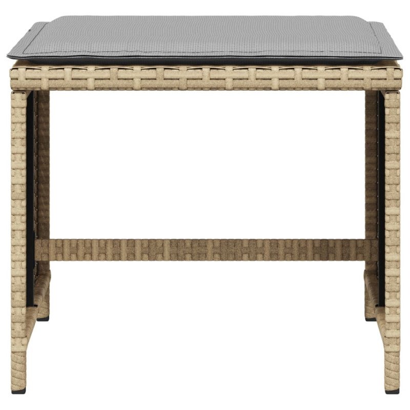 vidaXL Záhradné taburetky vankúše 4ks mix béžovej 41x41x36cm polyratan