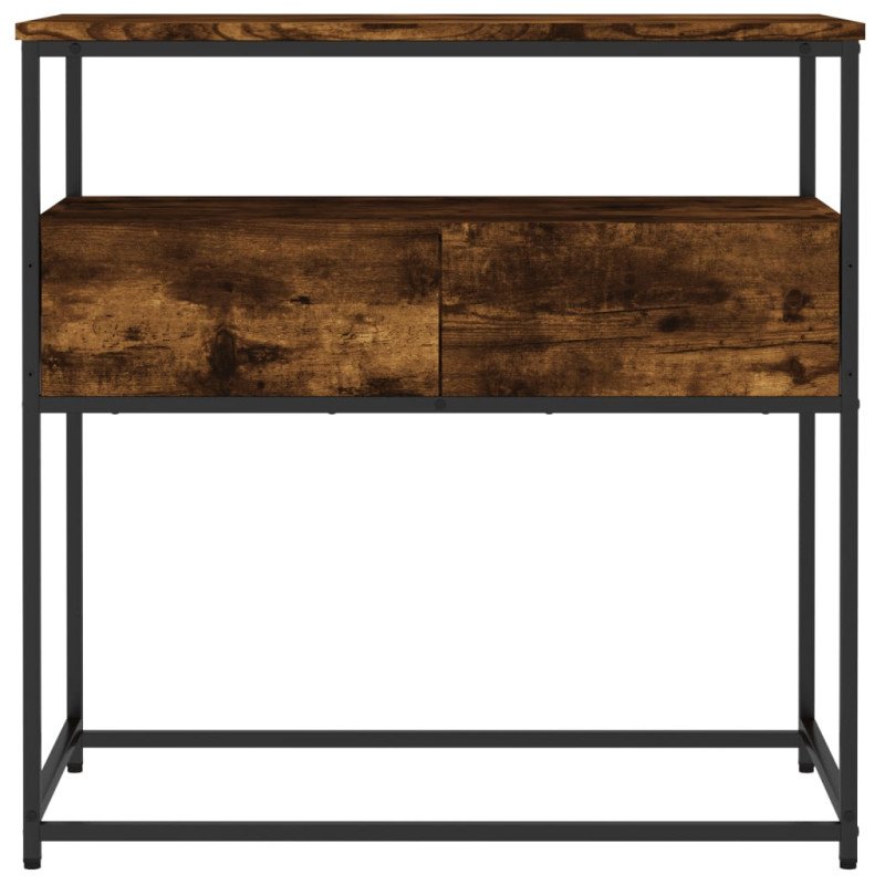 vidaXL Konzolový stolík dymový dub 75x40x75 cm kompozitné drevo