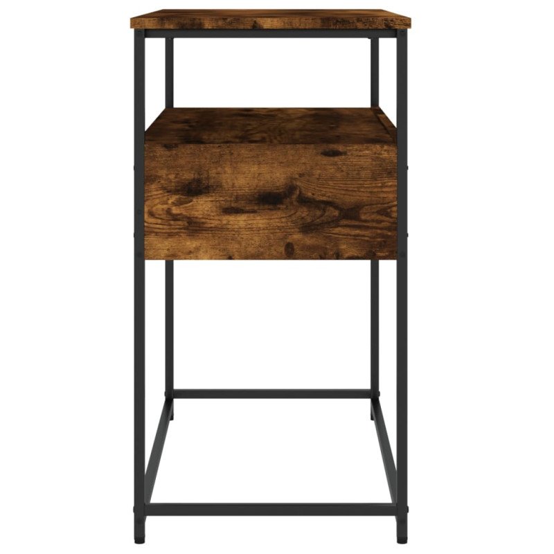 vidaXL Konzolový stolík dymový dub 75x40x75 cm kompozitné drevo