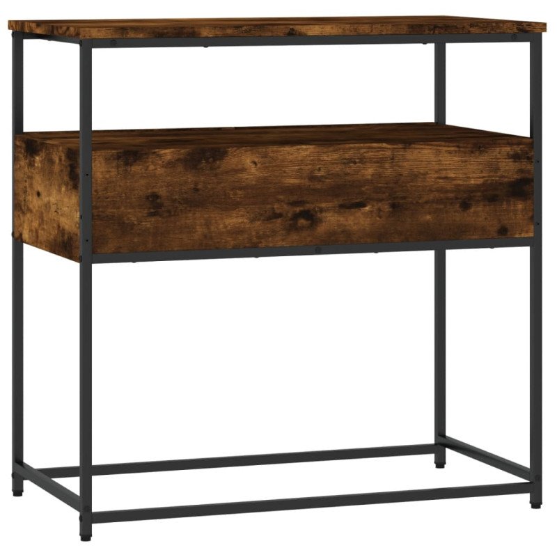 vidaXL Konzolový stolík dymový dub 75x40x75 cm kompozitné drevo