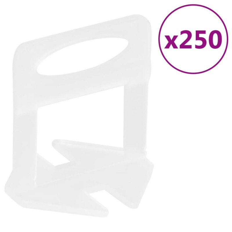 vidaXL Podložky na vyrovnávanie dlaždíc 250 ks 2 mm