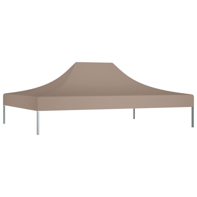 vidaXL Strecha na párty stan 4,5x3 m, sivohnedá 270 g/m²