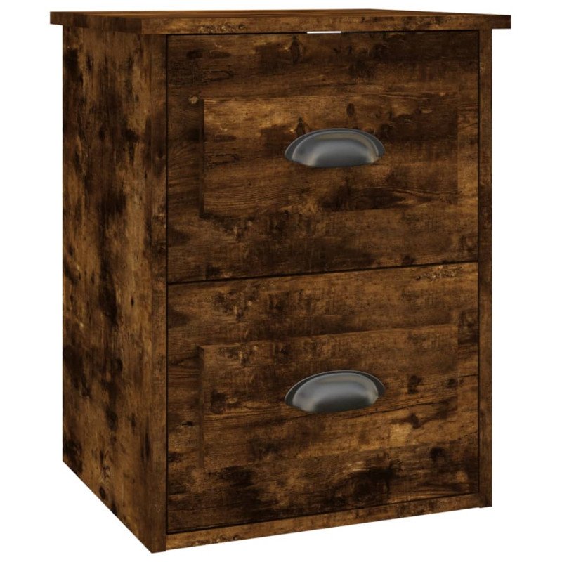vidaXL Nástenné nočné stolíky 2 ks dymový dub 41,5x36x53 cm