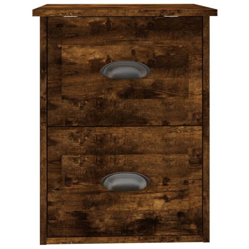 vidaXL Nástenné nočné stolíky 2 ks dymový dub 41,5x36x53 cm