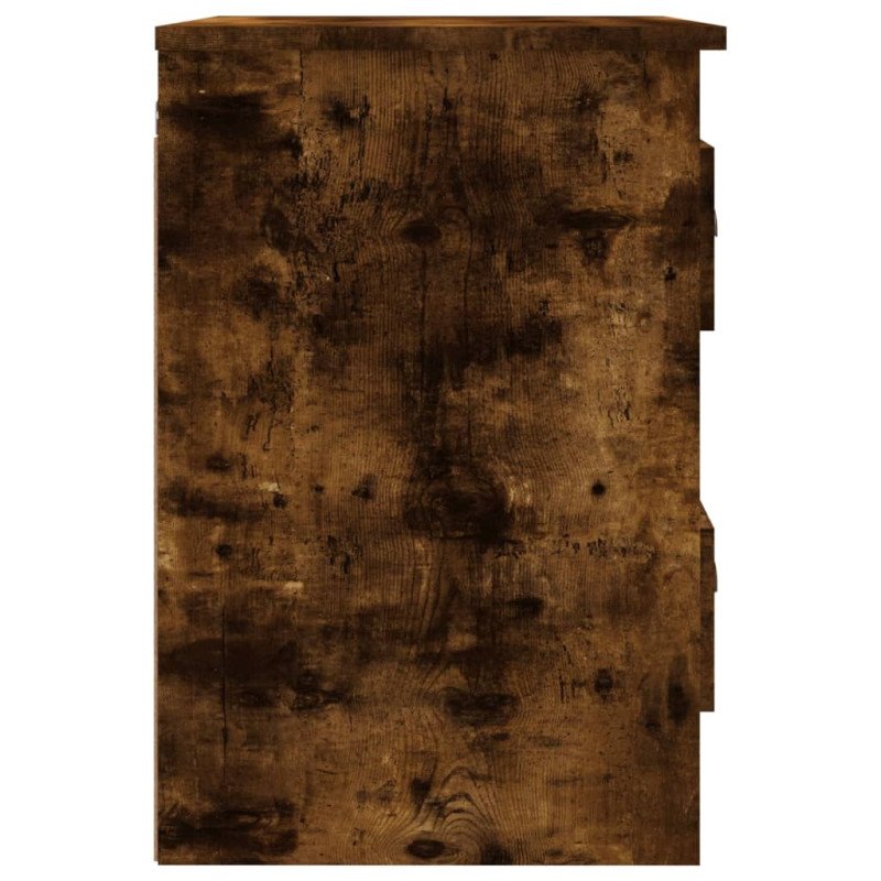 vidaXL Nástenné nočné stolíky 2 ks dymový dub 41,5x36x53 cm