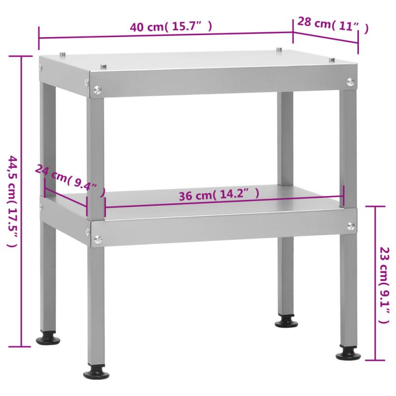 vidaXL Stôl pre grilovaciu udiareň 40x28x44,5 cm pozinkovaná oceľ