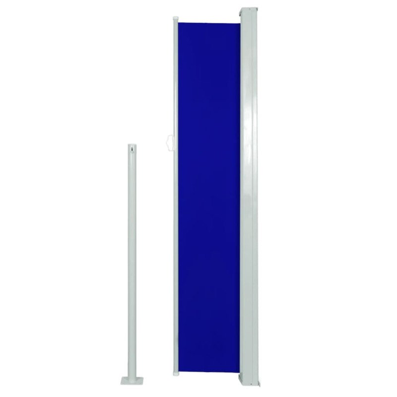 vidaXL Zaťahovacia bočná markíza na terasu 160x300 cm modrá