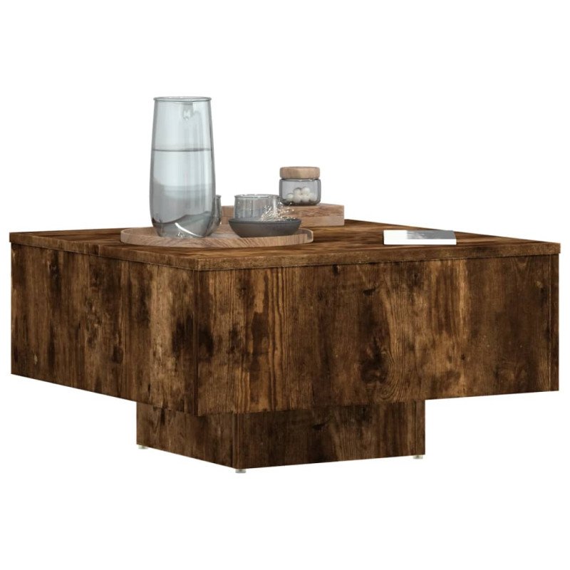vidaXL Konferenčný stolík dymový dub 60x60x31,5 cm spracované drevo