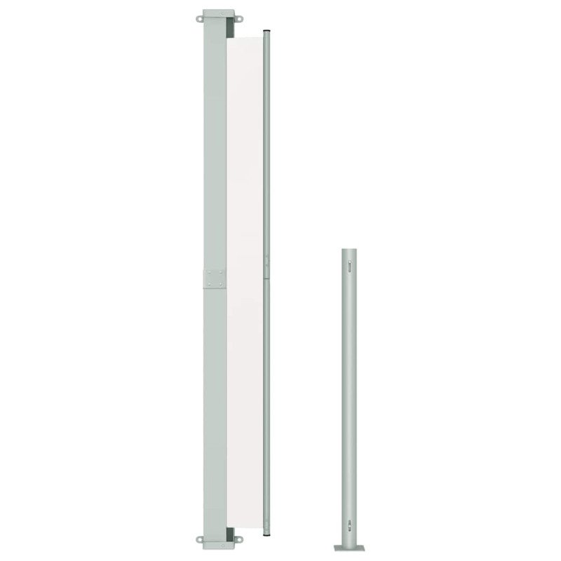 vidaXL Zaťahovacia bočná markíza na terasu 200x500 cm krémová