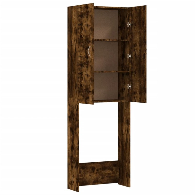 vidaXL Skrinka na práčku tmavý dub 64x25,5x190 cm