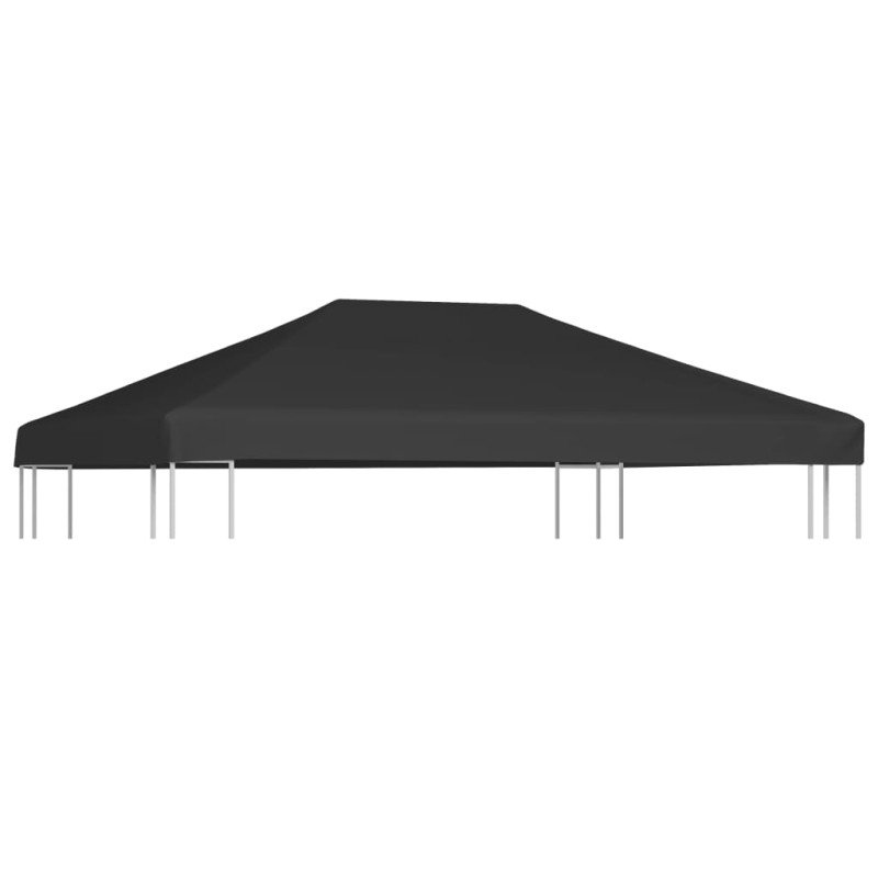 vidaXL Strieška na altánok 270 g/m², 4x3 m, čierna