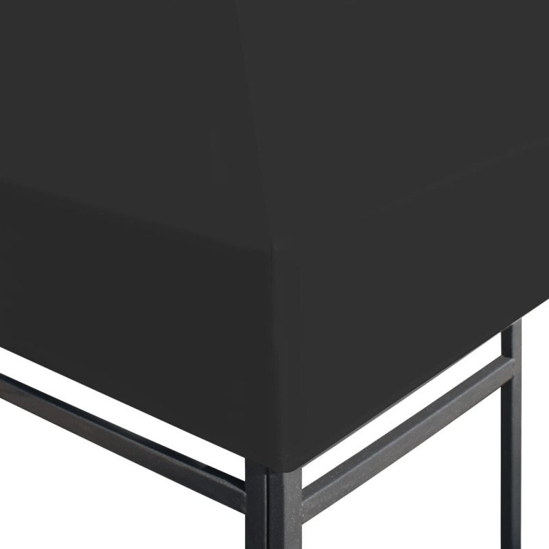 vidaXL Strieška na altánok 270 g/m², 4x3 m, čierna